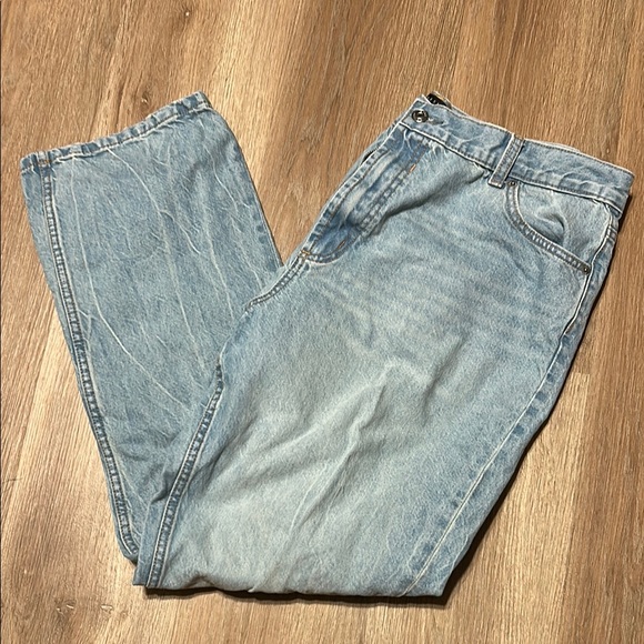 ASOS Curve Blue Straight Leg Jeans - Picture 1 of 3